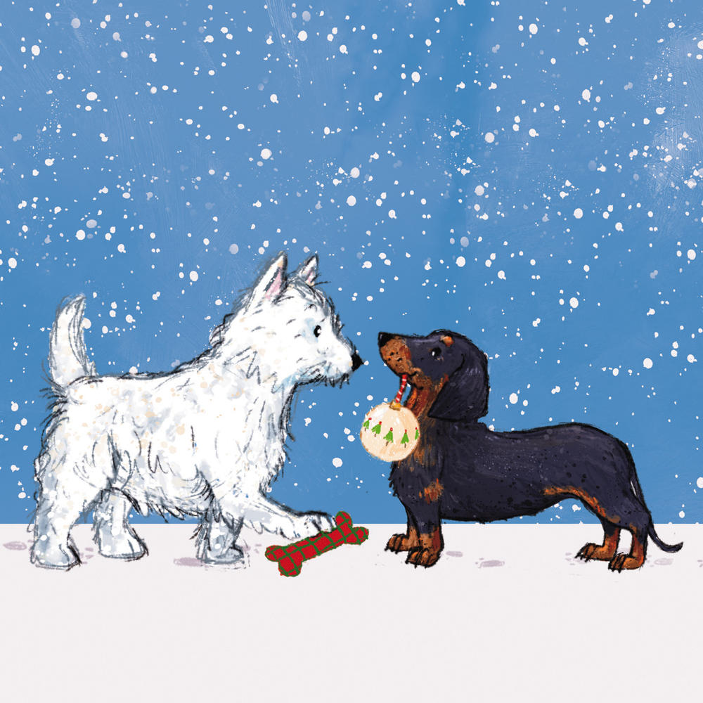 Pack of 8 A Pawfect Gift Dogs Mini Charity Christmas Cards Cards